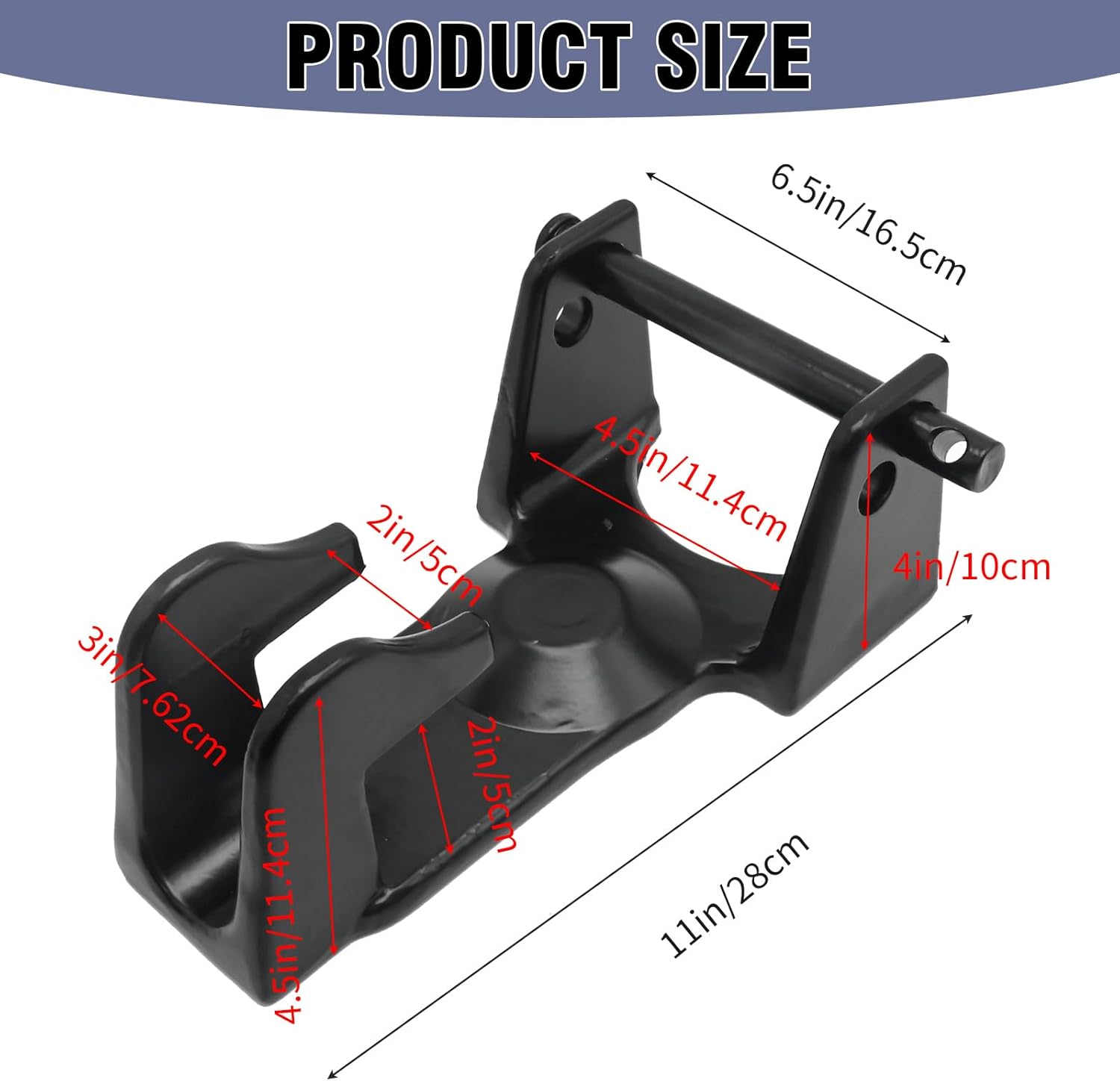 Combination Lock Gooseneck Hitch Lock, Gooseneck Trailer Hitch Locks, Model TL-50 Coupler Trailer Lock for Heavy Trailers Livestock Haulers RVs (Black)