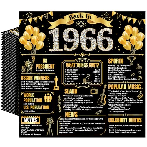 60th Birthday Napkins Party Decorations 50 Pcs Black Gold Disposable Paper Napkins for Men Women Back in 1966 Cheers to 60 Years Table Decor 2 Ply Cocktail Anniversary Party Supplies