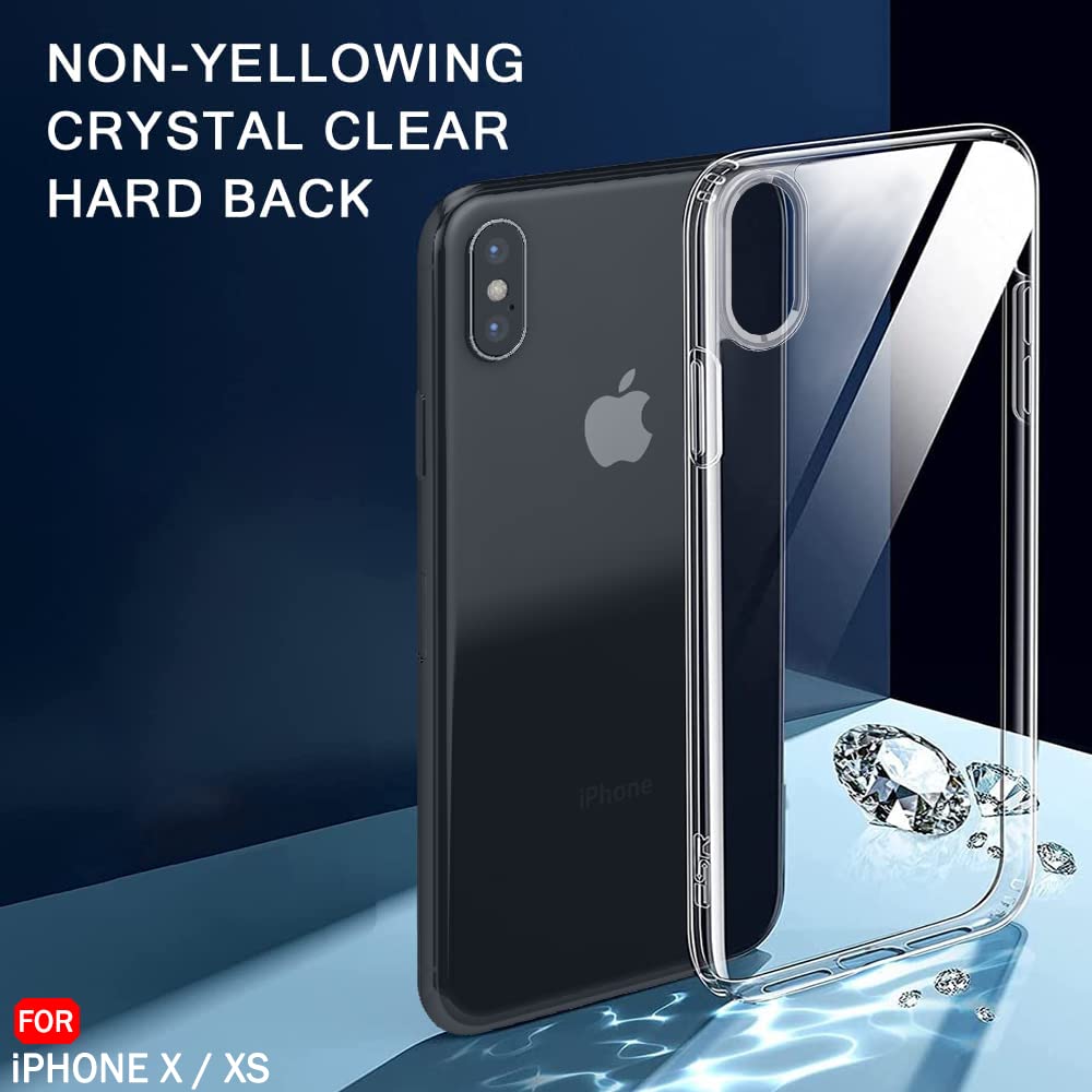 TheGiftKart Ultra-Hybrid Crystal Clear Back Case Cover for iPhone X/XS | Shockproof Design | Hard Back Cover Case for iPhone X/XS (PC & TPU, Transparent) image 4