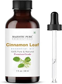 Majestic Pure Cinnamon Essential Oil with Glass Dropper - 1 Fl Oz - 100%...