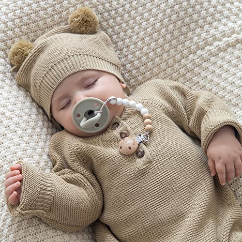 Image of SAMiGO Silicone Pacifier Clips Holders Paci Binky Clips for Baby Boys and Girls - 2 Pack