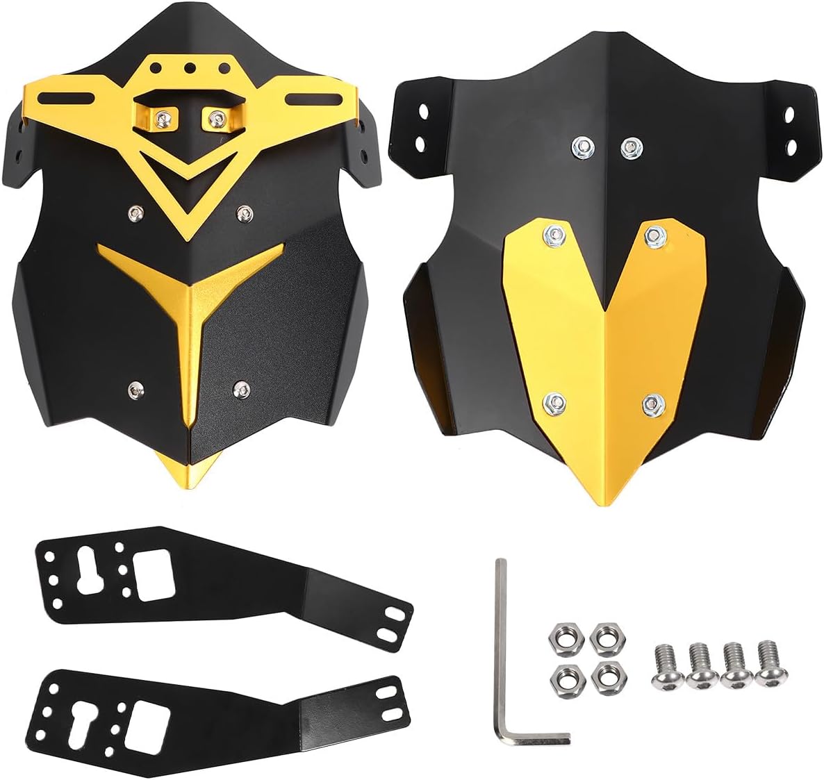 NUOBESTY Motorcycle Rear Fender Mudguard Aluminum Alloy Gold Off-Road Splash Guard Sturdy Rear Mud Guard for Dirt Bikes and Motor Accessories