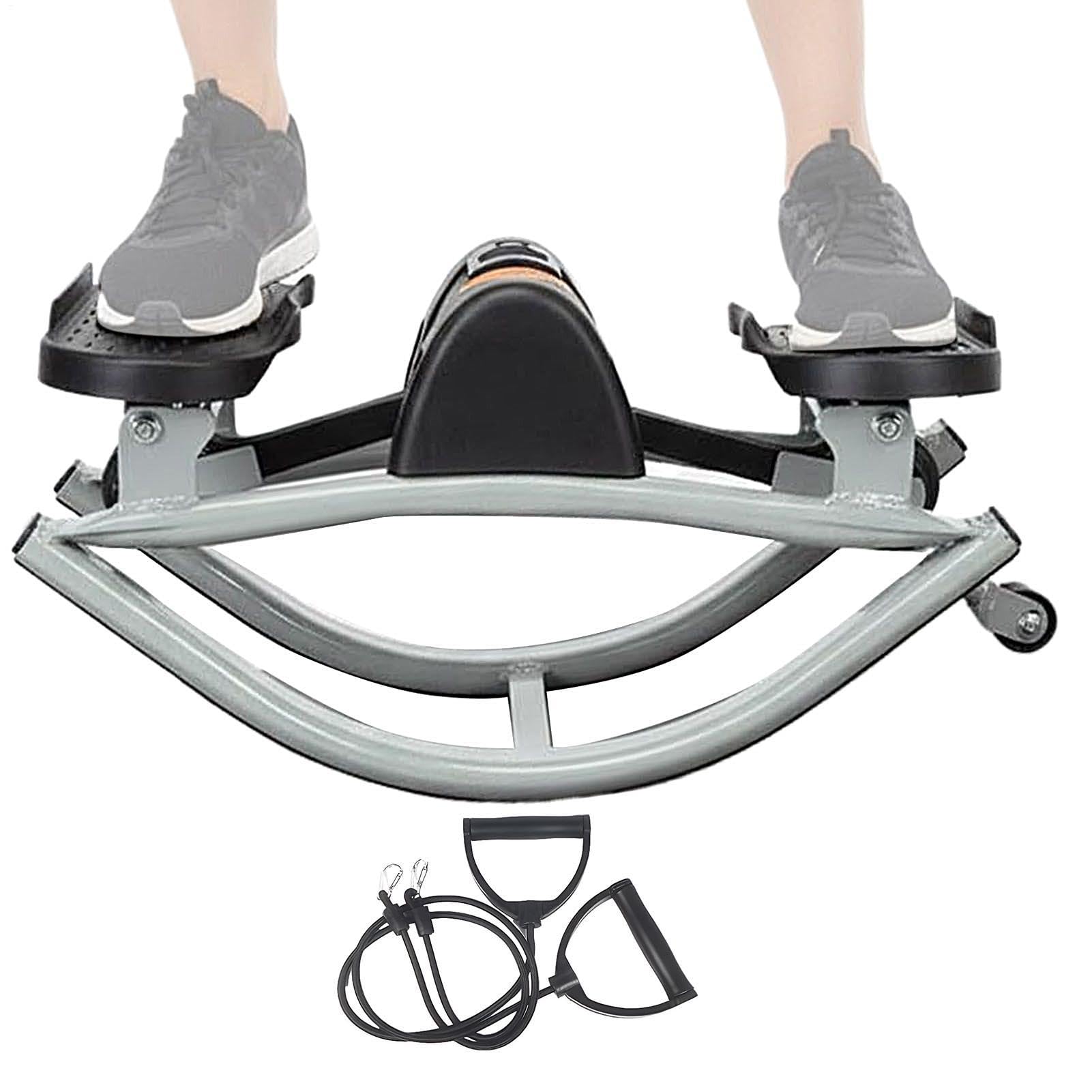 Stepper Rock Attrezzo Portatile Per Gambe Con Banda Elastica | Attrezzatura Per Allenamento Core per Glutei Core Superiore e Inferiore Palestra Interno Esterno Ufficio per
