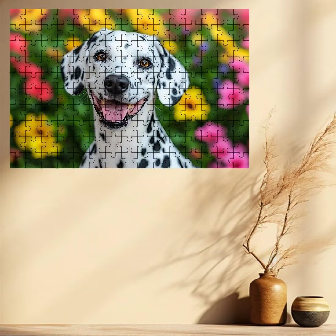 Puzzle 3000 elementów psa, puzzle kwiatowe dla dorosłych, klasyczne puzzle gry edukacyjne do aktywności rodzinnej, najwyższej jakości drewniane puzzle z pudełkiem na prezent dla mężczyzny, prezent dla