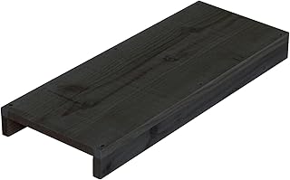 WOODPRO つっぱり棒用 古材棚板 カバー 幅46cm 奥行20cm 高さ5cm 屋内用炭黒(すみくろ) 横幅は1cm単位でオーダー可 足場板 トイレ 洗面所 玄関 収納 賃貸 つっぱり棚 受注生産