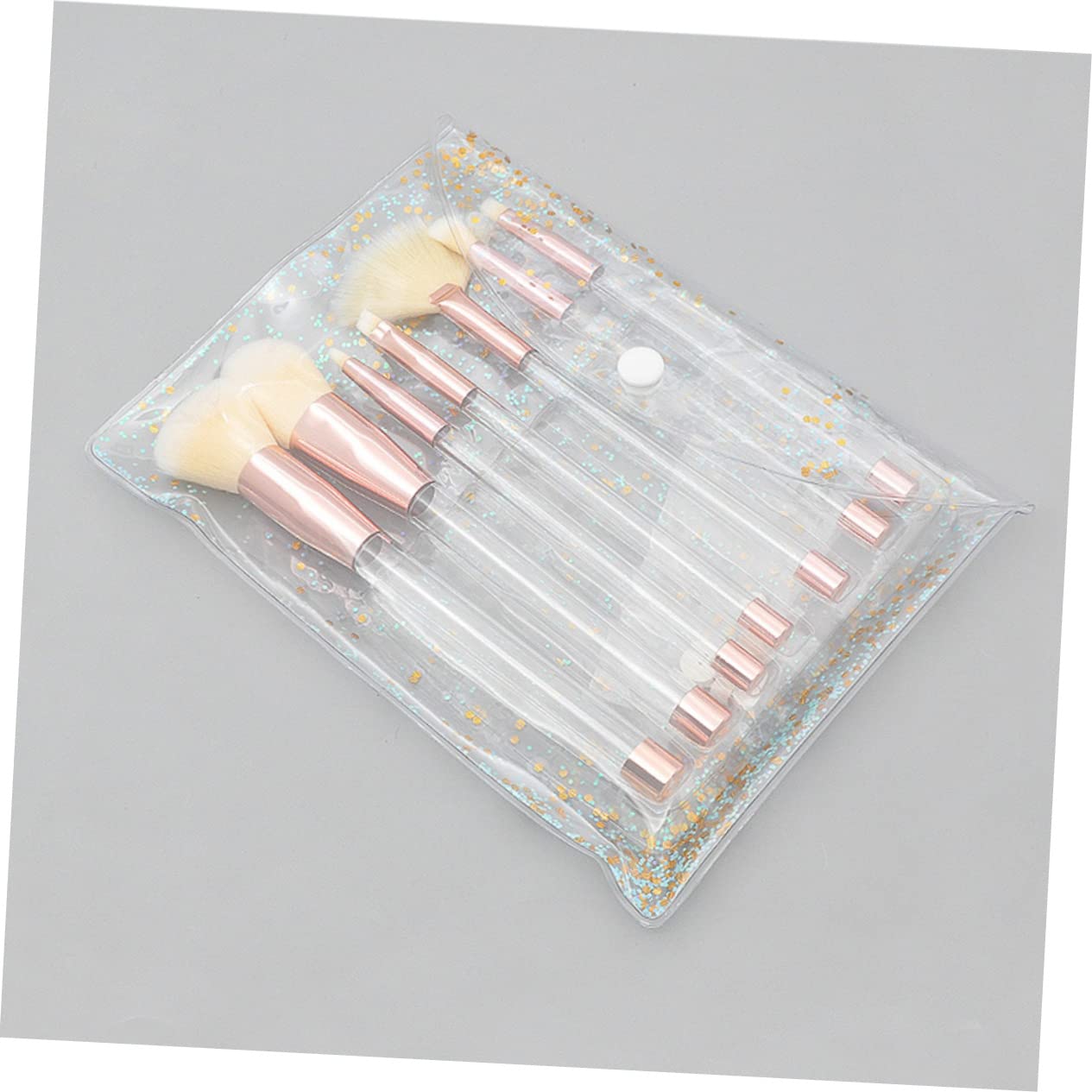 MAGICLULU Set Di 21 Pennelli Con Manico in Cristallo Set Di Pennelli Per Il Trucco Per Donne Kit Di Pennelli Per Cosmetici Con 5 Manici in Tubo Vuoto Fondo Oro Rosa