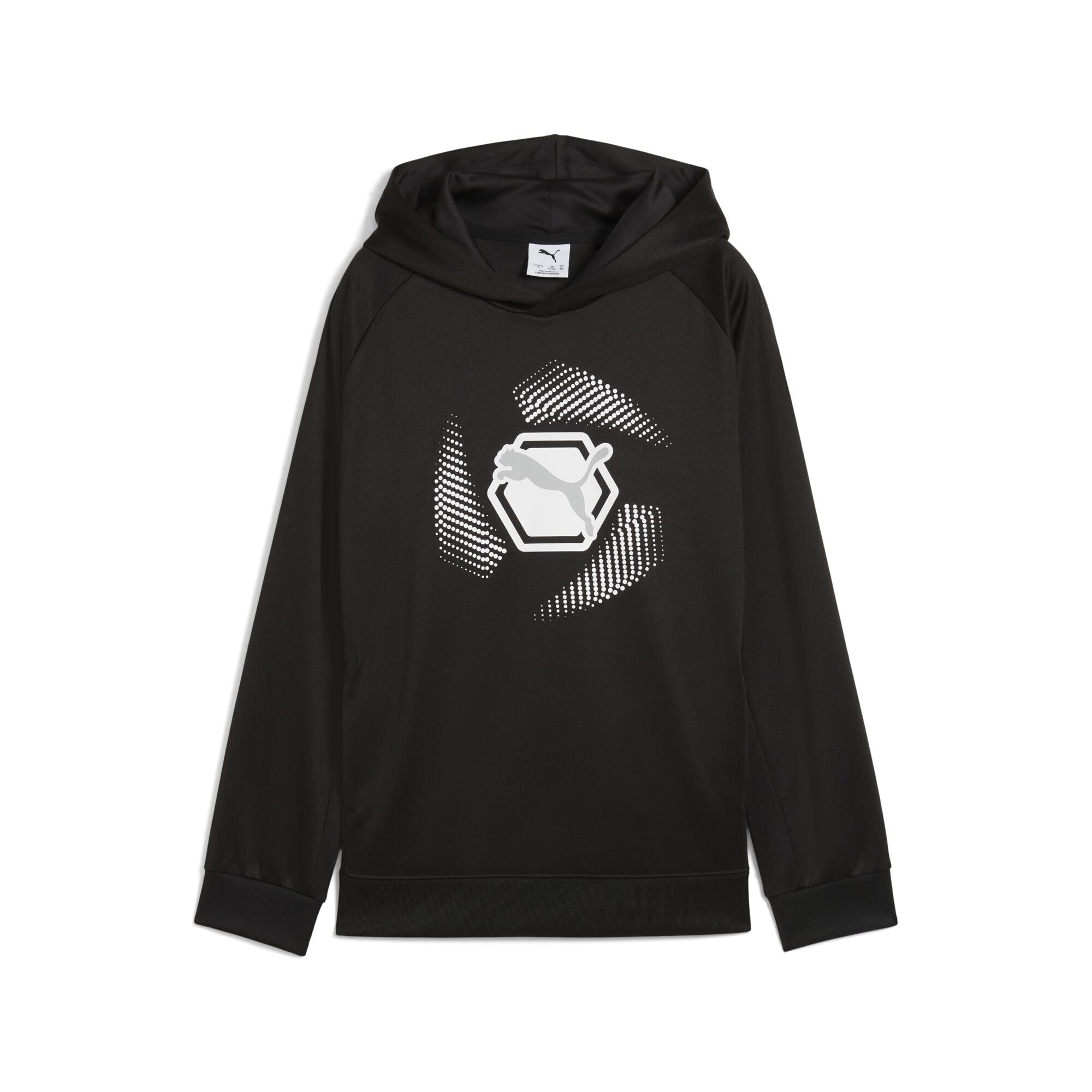 Puma  Kids Black ' Overhead Hoodie in Size 7 - 8 Years, Sports Direct