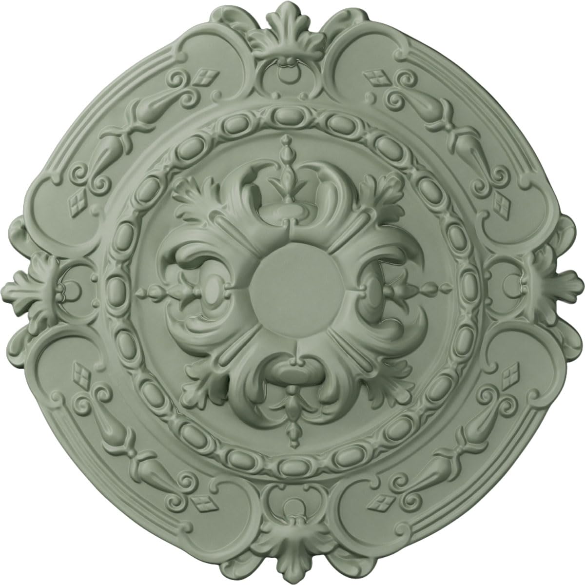 Ekena Millwork CM17SOAGFDecorative Ceiling Medallions Modeled After Original Historical Patterns &amp; Designs, Athenian Green
