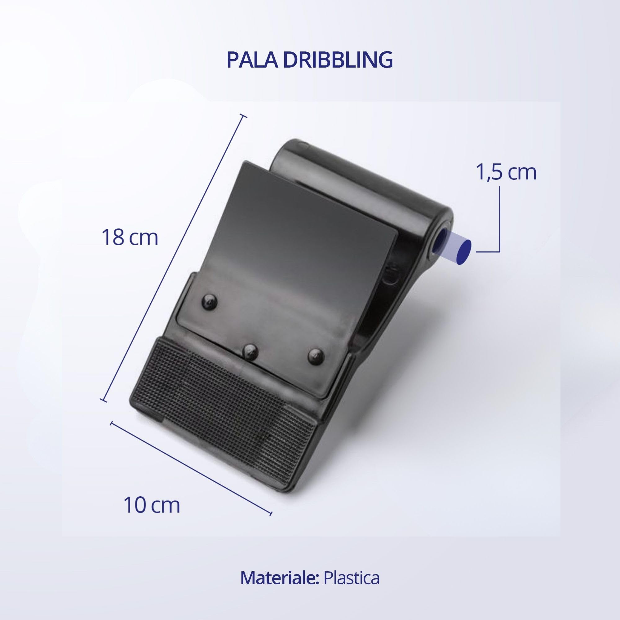 FAS PENDEZZA Set 2 Pale Dribbling per Tam Tam - Ultra Resistente, Nylon e Gomma, Foro 14 mm, Protezione Mani, Colore Nero