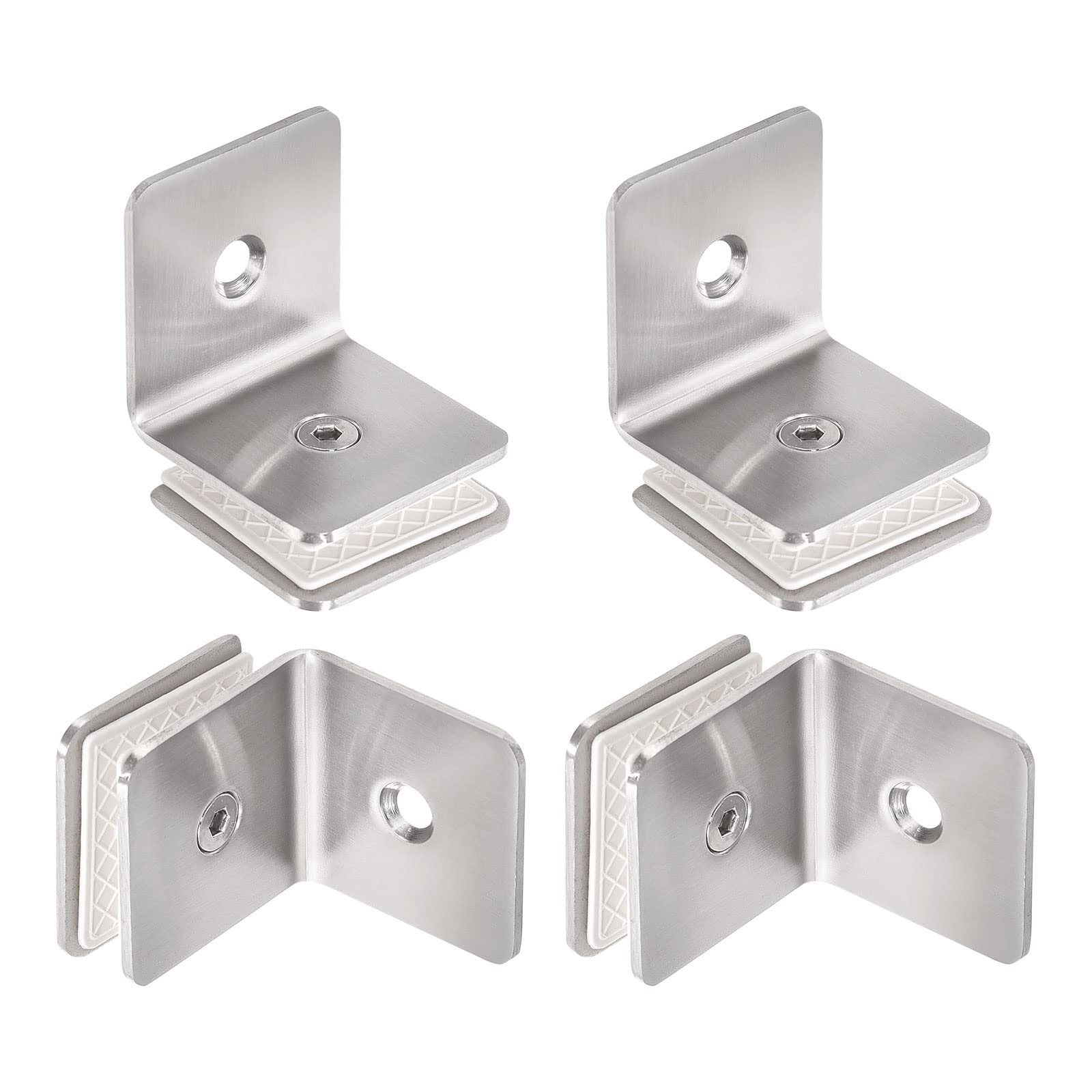 Abrazadera de vidrio de 90 grados ajustable para panel de ducha uxcell 4pzs