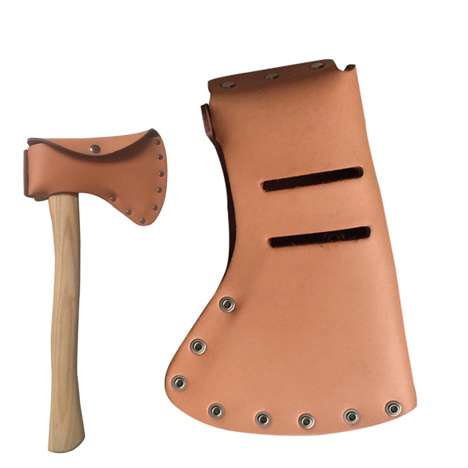 Premium Axe Holster, Leather Belt Mounted Carrier, Hatchet Hammer Holder For Stability, Soft Yet Tough Leather Material, Utility Tool Storage, Wearable Holder Forestry Yard Wood Cutting