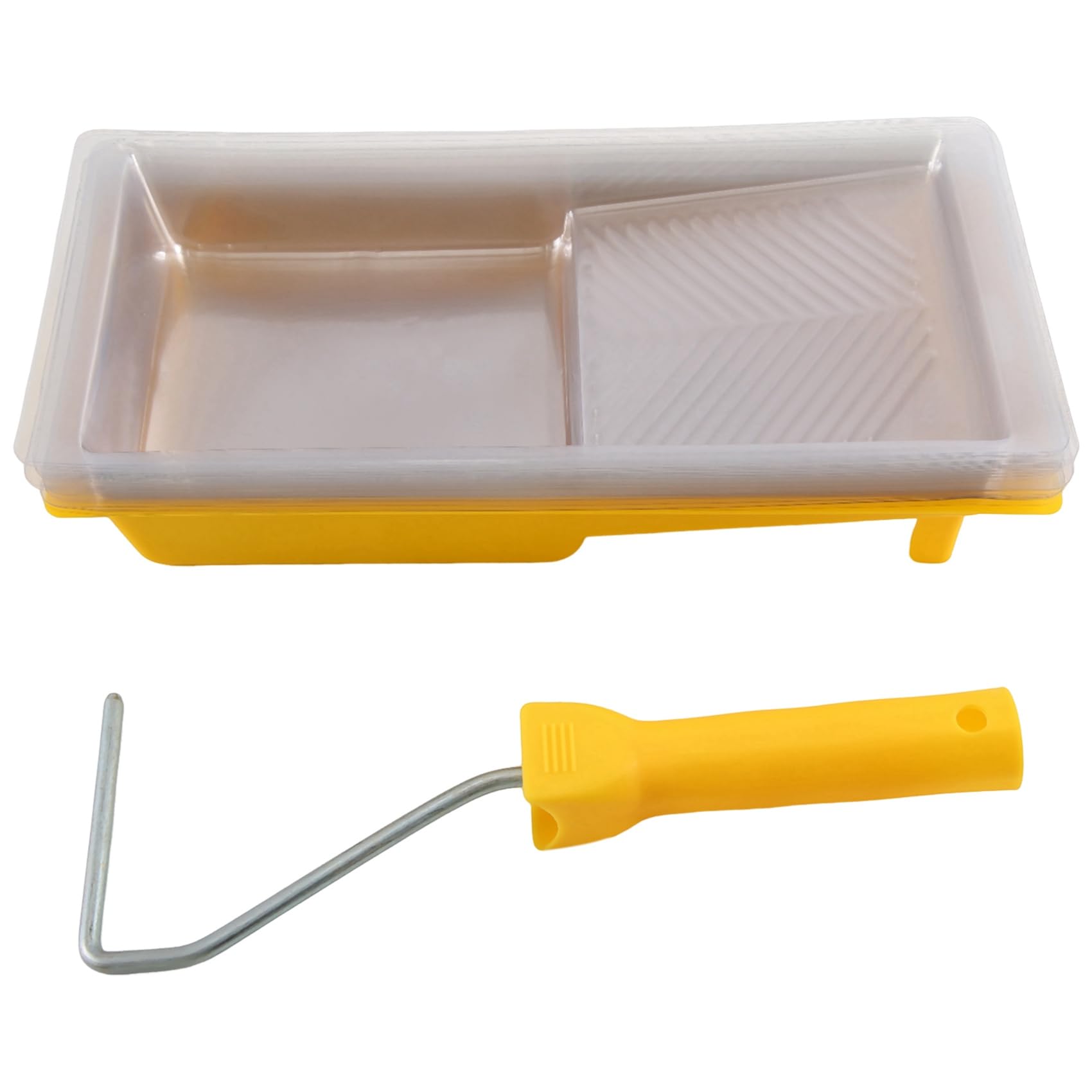 Ensembles de Plateaux à Rouleaux de Peinture de 4 Pouces, Doublures de Bacs à Peinture Jetables avec Poignée à Rouleau pour la Décoration Intérieure, Paquet de 22