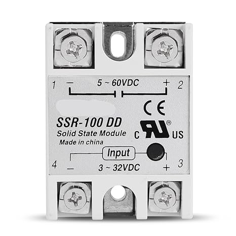 SINOTIMER SSR100A 3-32V 12V DC TO 5-60V DC Load SSR-100DD SSR 100DD Solid State Module Relay DC-DC Single Phase 1Pcs