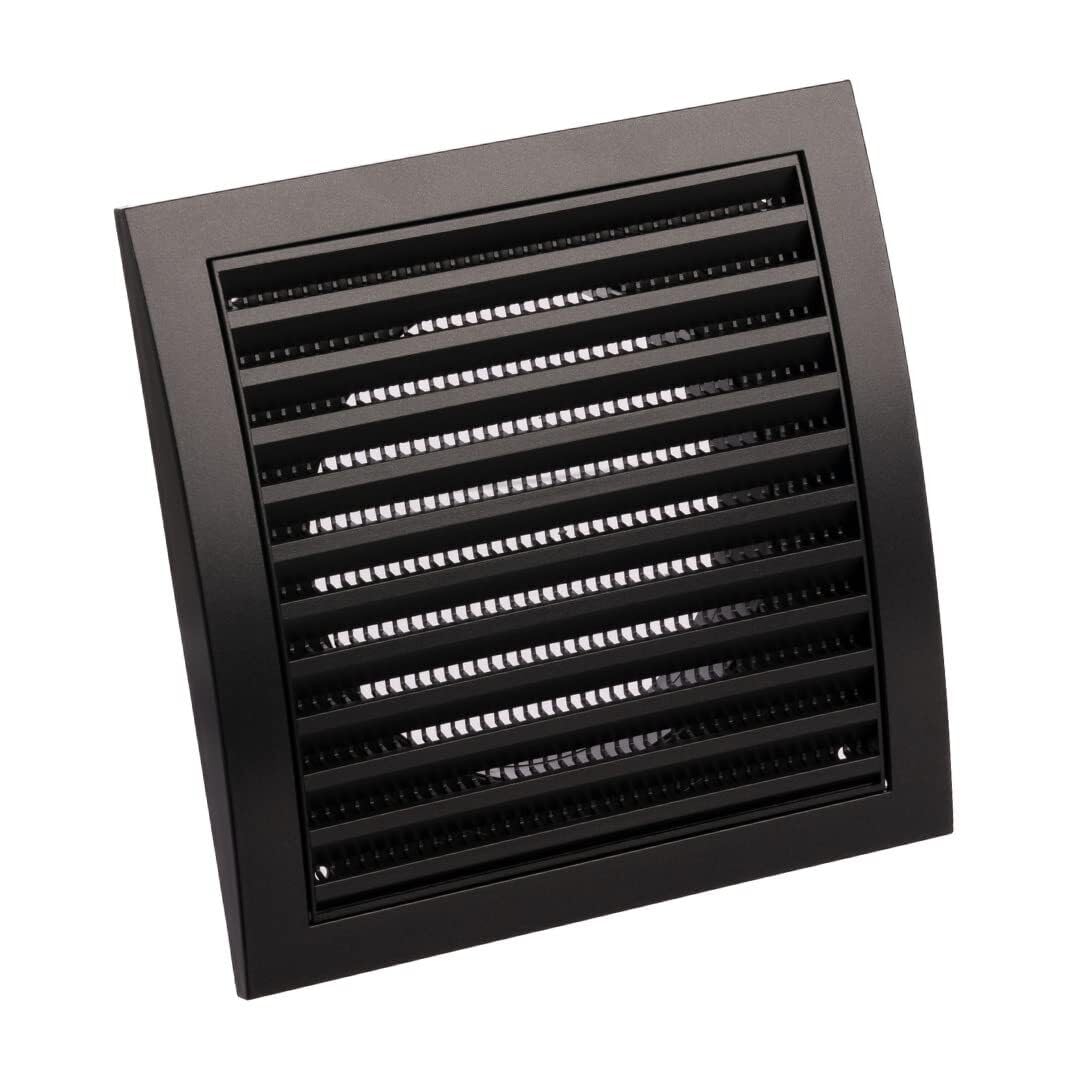 Vents Uk Brown Vents 150X150mm Square Wall Vent Grille With Fly Mesh – External Air Inlet Or Outlet Cover For Ventilation Ducting