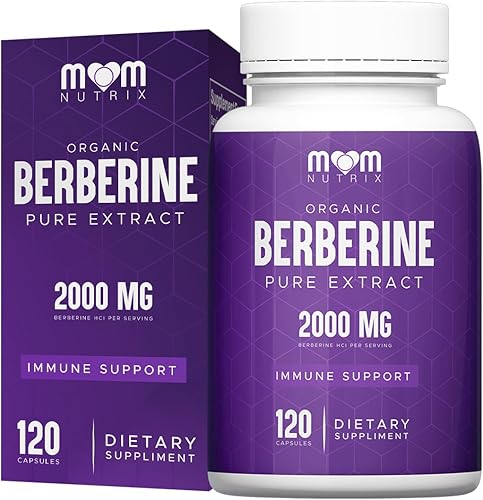 THE MONK Extracto de berberina orgánica de 2000 mg - Vegano, sin OMG - Apoyo inmunológico - Suplemento de berberina HCL para mujeres y hombres - 120