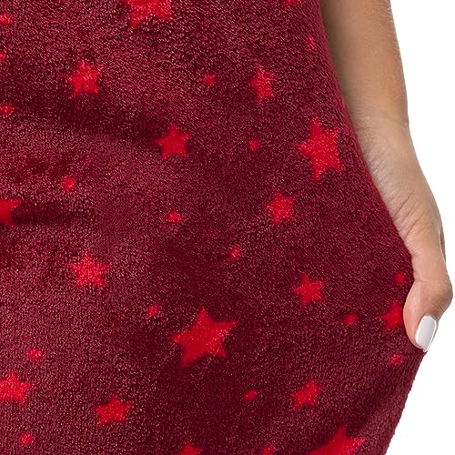 Image of Fruit of the Loom Women's Sueded Jersey Crew Top and Fleece Pant Sleep Set