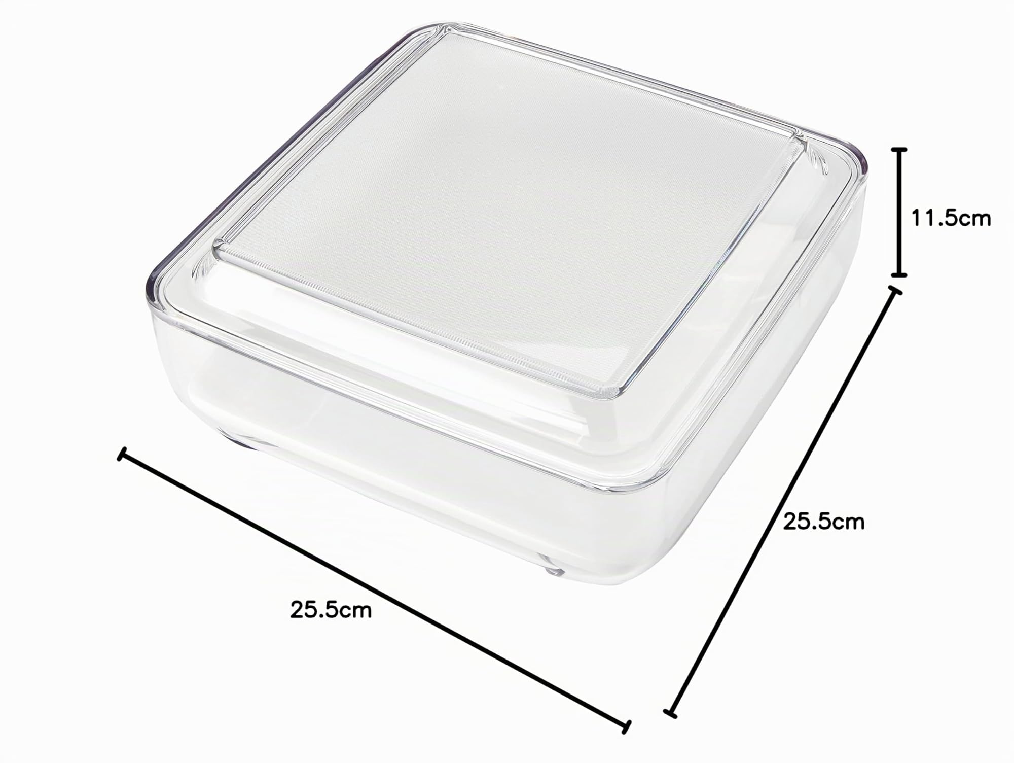 Guzzini, Cloche À Fromage Carrée Gocce, 25,5 x 25,5 x h11,5 cm Taille Unique Transparent