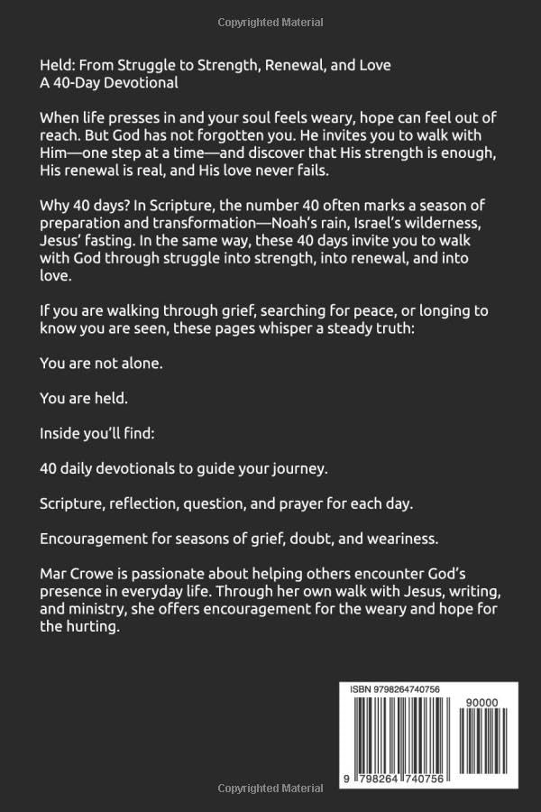 Held: From Struggle to Strength, Renewal and Love - A 40 Day Devotional - Image 2