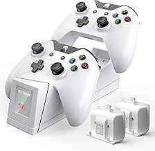 Controller Charger Compatible with Xbox One, YCCTEAM Rechargeable Battery Pack Compatible with Xbox One, Xbox One X, Xbox One S, Xbox One Elite Controller, Charging Station with 2pcs 1200mAh Battery