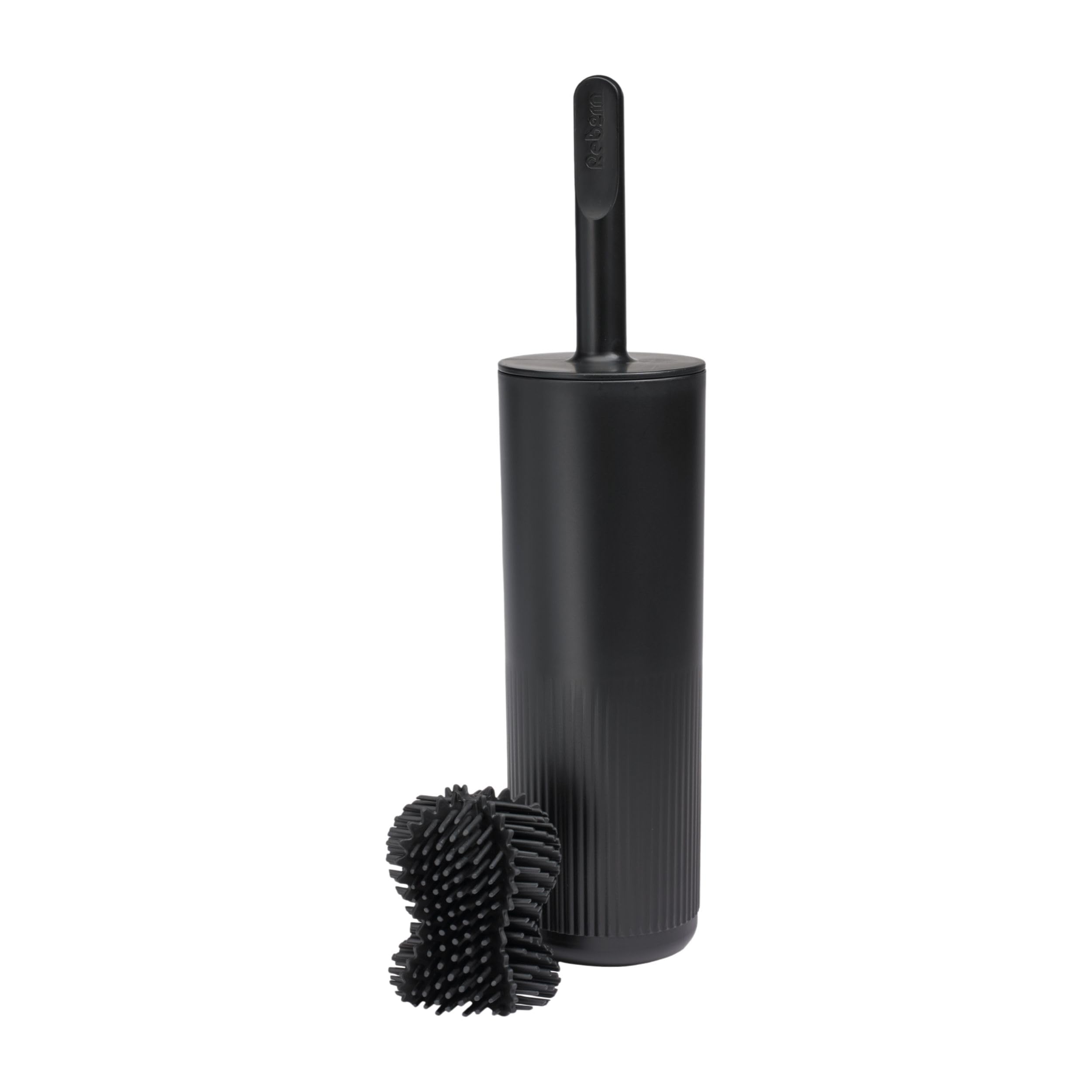 Reborn Graphite Black Toilet Brush With Hourglass Head By | Colour: