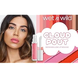 wet n wild Lip Cream Cloud Pout w/Marshmallow, Dark Red I\'m On Cloud Wine | Argan Oil | Vitamin E