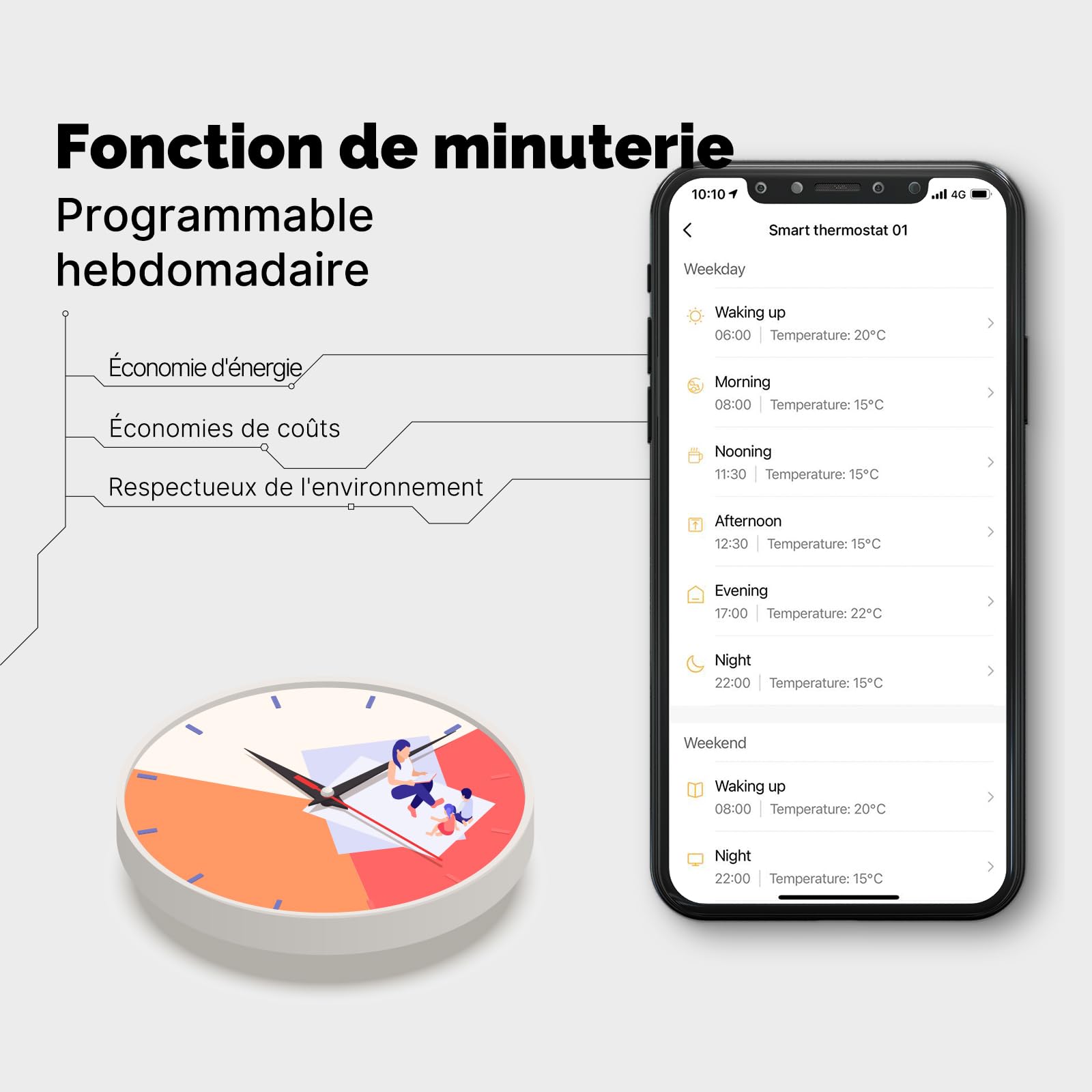 MOES Thermostat Connecté WiFi Chauffage de Chaudière à Gaz, Calendrier et Télécommande sans Hub, Compatible avec Alexa, Google Home 3A, Noir