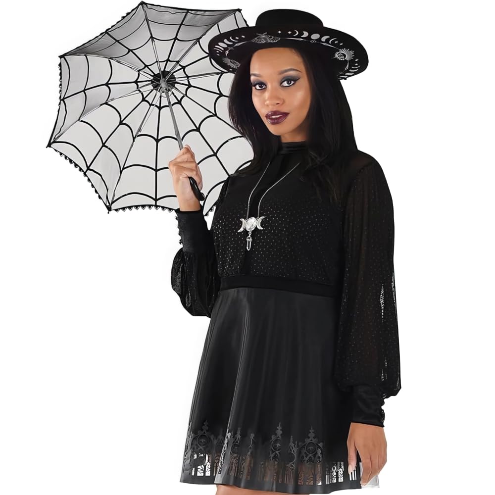 Amazon.com: Enchanting Black Lace Sheer Witch Dress - Adult S/M, 1 Count -  Elegant, Unique & Bewitching Design