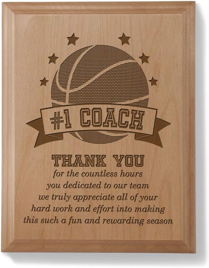 KATE POSH - #1 Basketball Coach Plaque and Award