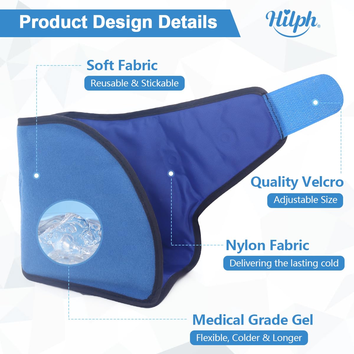 Hilph Kühlmanschette Fuß Knöchel Gel Kühlpads,1 Pair Kühlpacks Achillessehne Sprunggelenkbandage, Kühlbandage Fußgelenk für Schmerzlinderung, Geschwollene und Gebrochene, Sportverletzungen