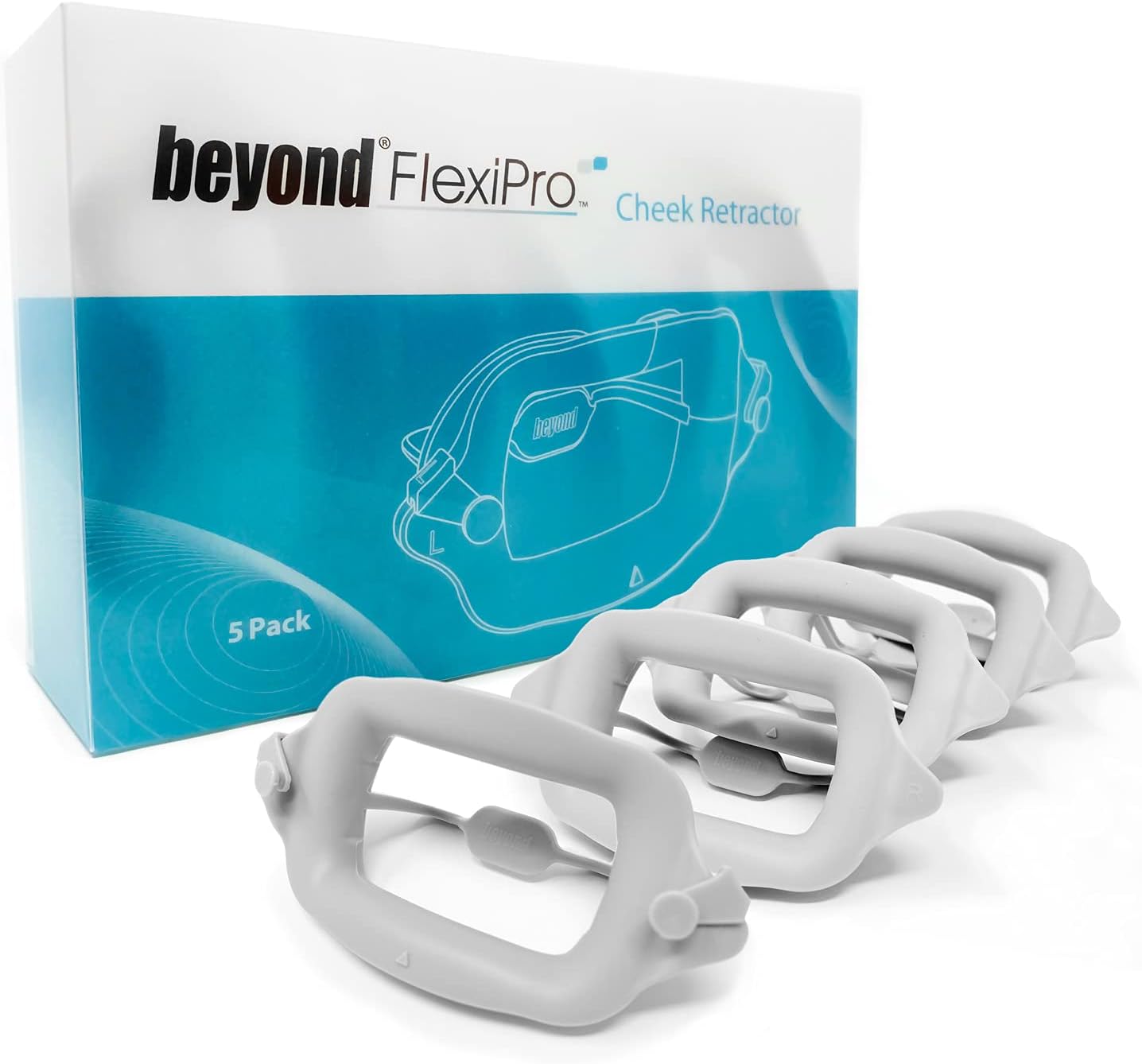 BEYOND FLEXIPRO Cheek Retractors | Thermoplastic Rubber Mouth Opener (M/L-5 PC-Mix) - Lx2, Mx3