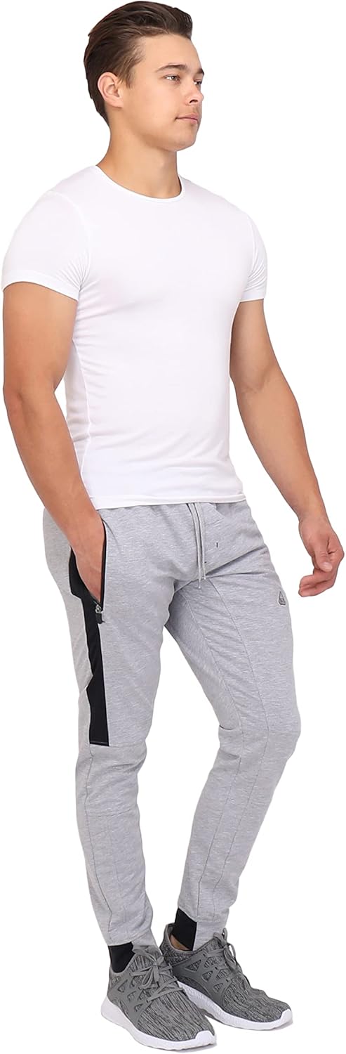 SCR SPORTSWEAR Tall Jogger Sweatpants for Men - Mens Athletic Pants with Zipper Pockets - Image 6