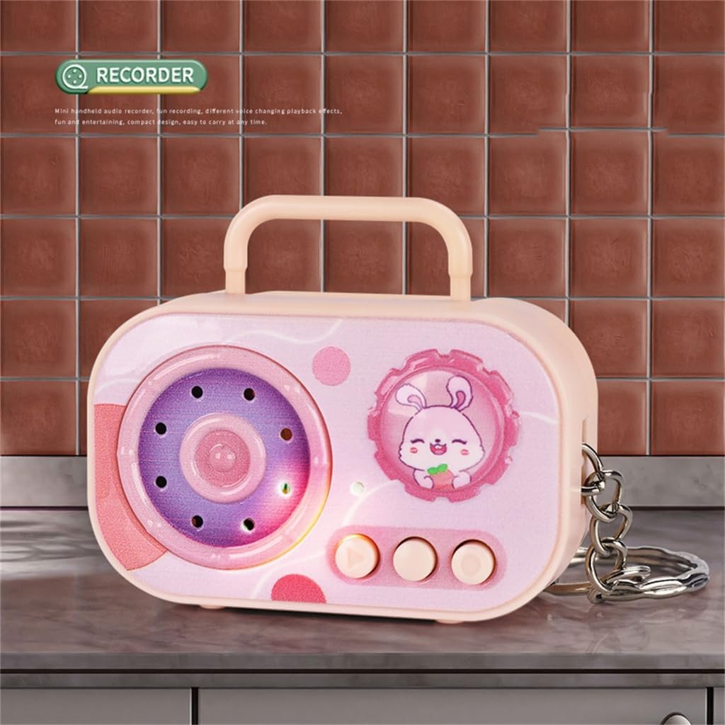 ABS Electronic Retro Cassettes Keychain Portable Voice Recorder Toy 4 Color Choices Collectible image 4