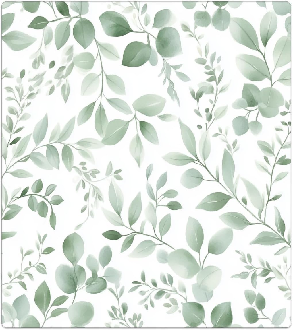 Dishwasher Magnet Cover Sage Green Eucalyptus Leaves Plant Refrigerator Magnetic Sticker Covers,Dish Washer Door Front Fridge Panel Decal for Kitchen Decor,23x26IN
