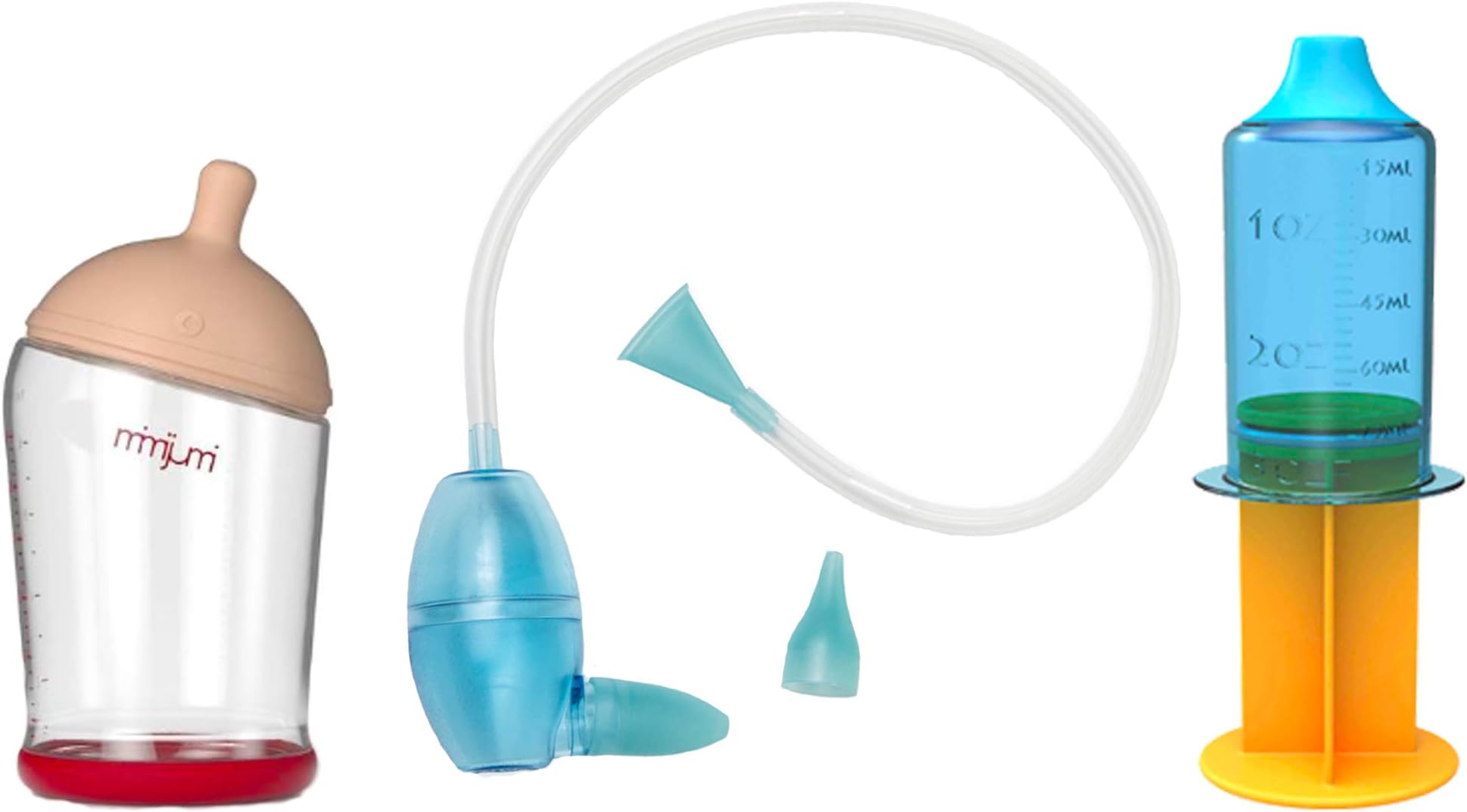 mimijumi and BabyComfy Congestion & Hydration Kit: Breastfeeding Bottle, Nasal Aspirator and Hydrator