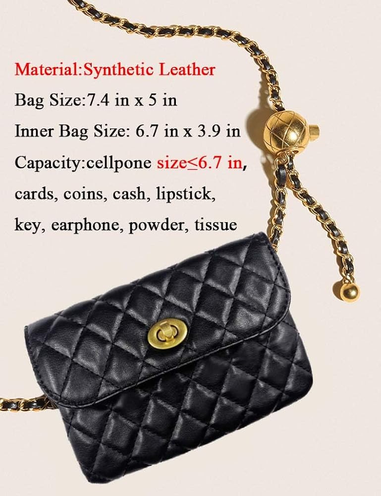 Amazon.com | BEMYLV Leather Chain Belt Bag for Women