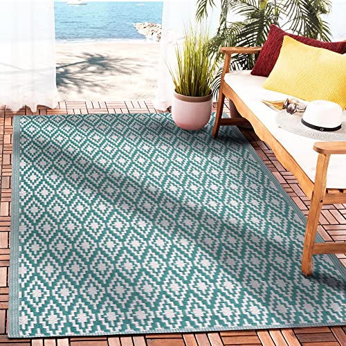Atout Ciel Alfombra de Exterior, diseño geométrico, 120 x 180 cm