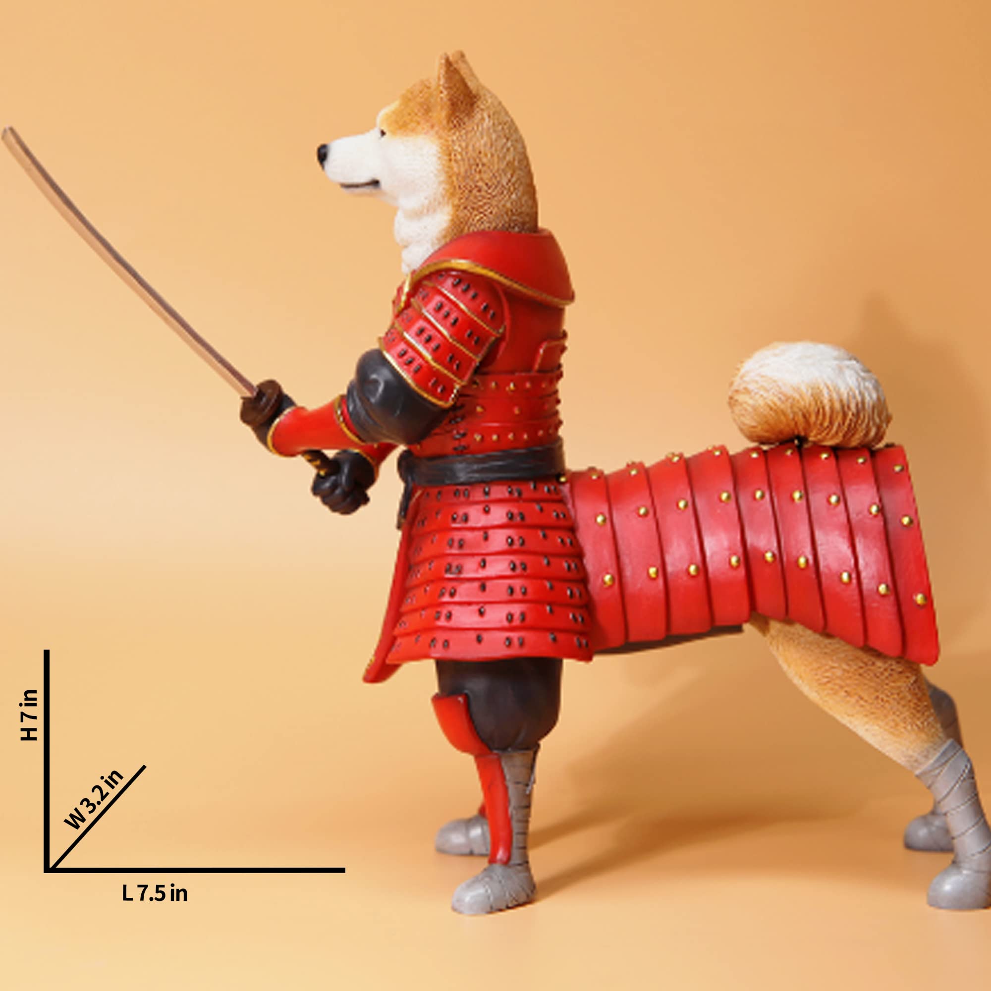 Amazon.co.jp: JXK武士柴犬 侍刀の柴犬 とても迫力で複雑なディテール