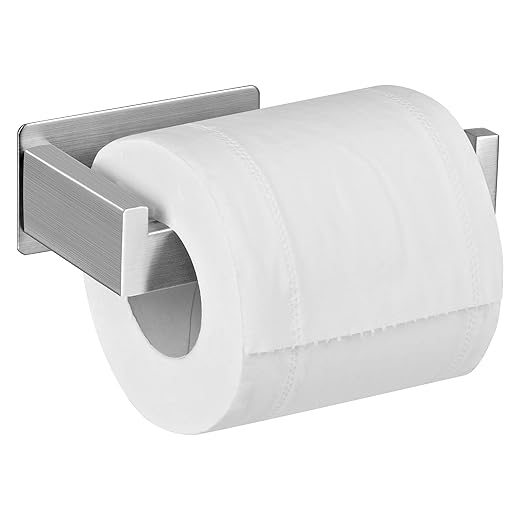 Portarrollos Bañol, Acero Inoxidable Autoadhesivo Portarollos Baño, sin Taladre Agujeros, Apto para Baños y Cocinas