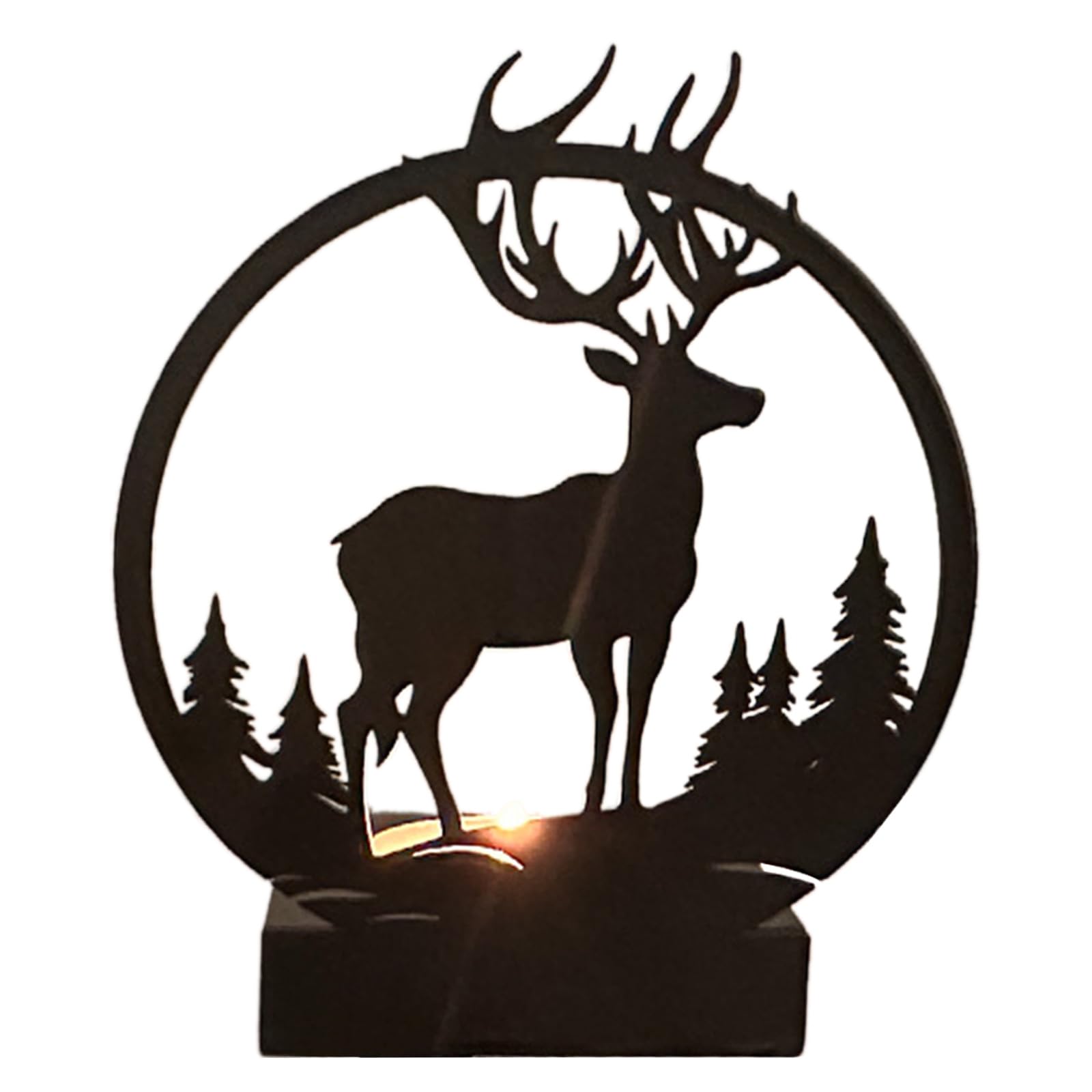 Jazuaiao Metal Candlestick with Forest Theme Unique Design Animal Holder Create Warm Welcoming Atmospheres Holder