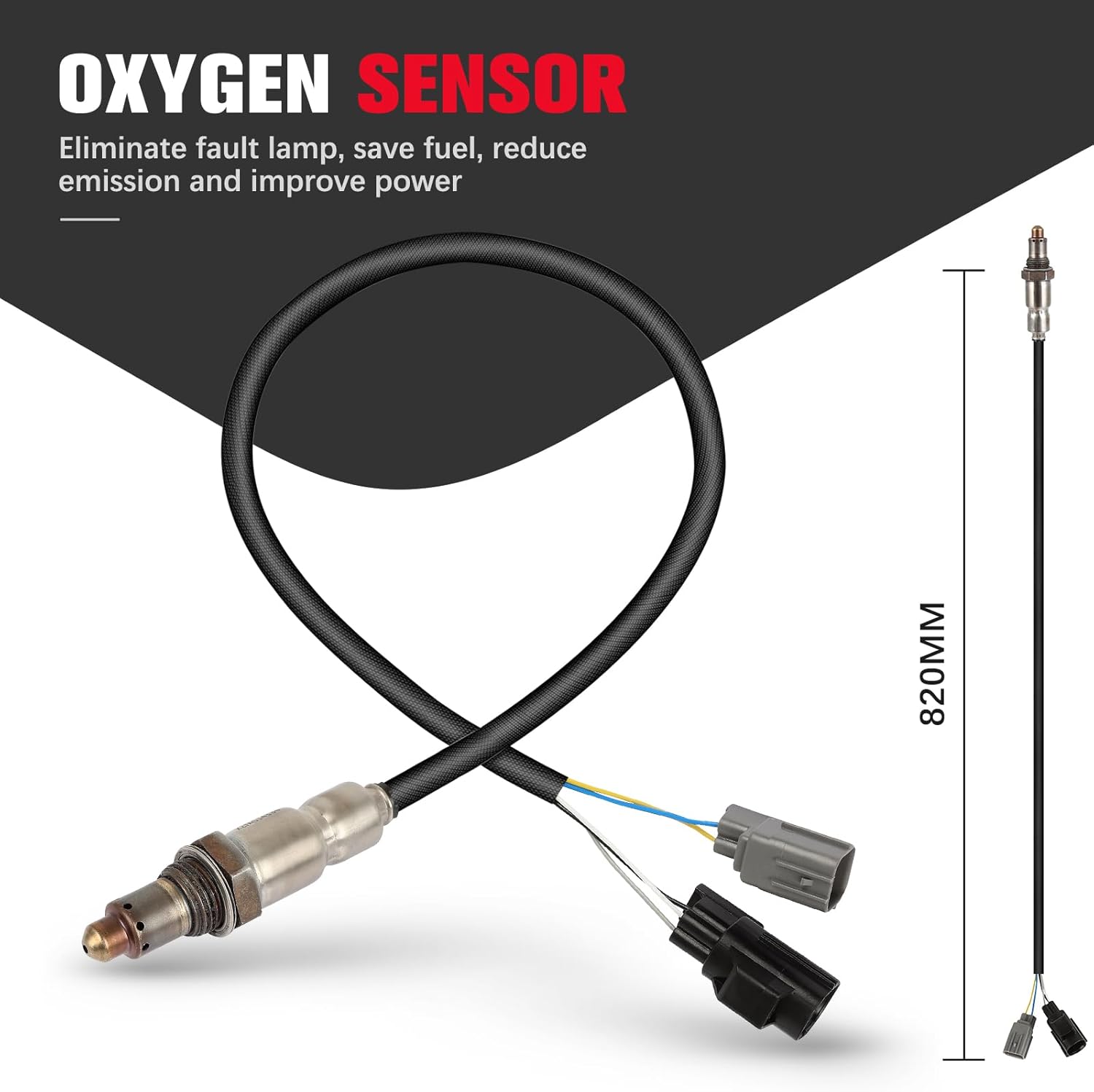 O2 Oxygen Sensor Upstream for Mazda 6 2006 2007 2008 CX-7 2007-2012 2.3L 3.0L - Compatible with L3CE188G1, 250-25066, 24393 - Fixes Fault Light, Improves Fuel Economy