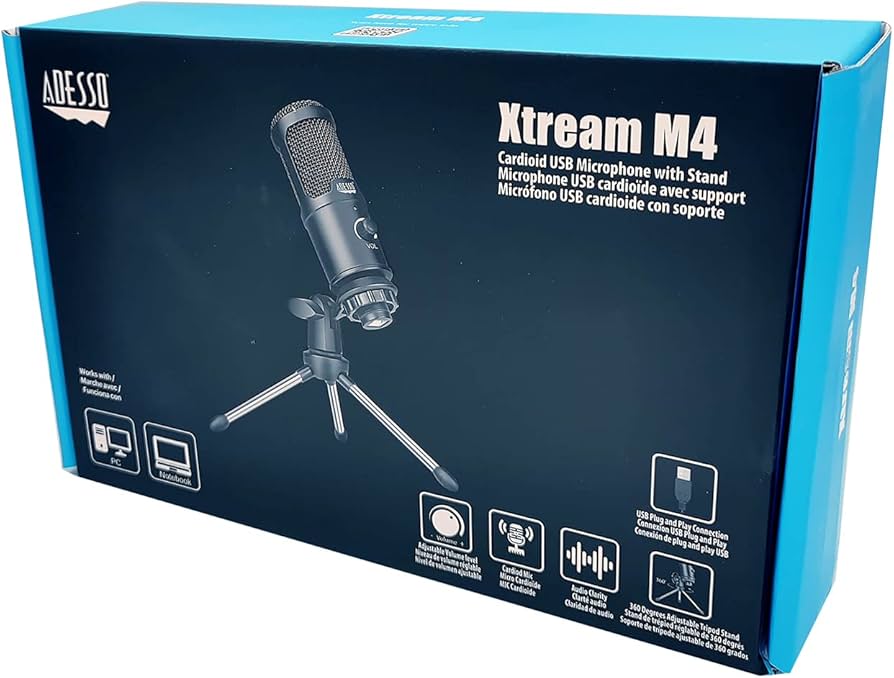 Amazon.com: Adesso Xtream M4 Cardioid Condenser Recording