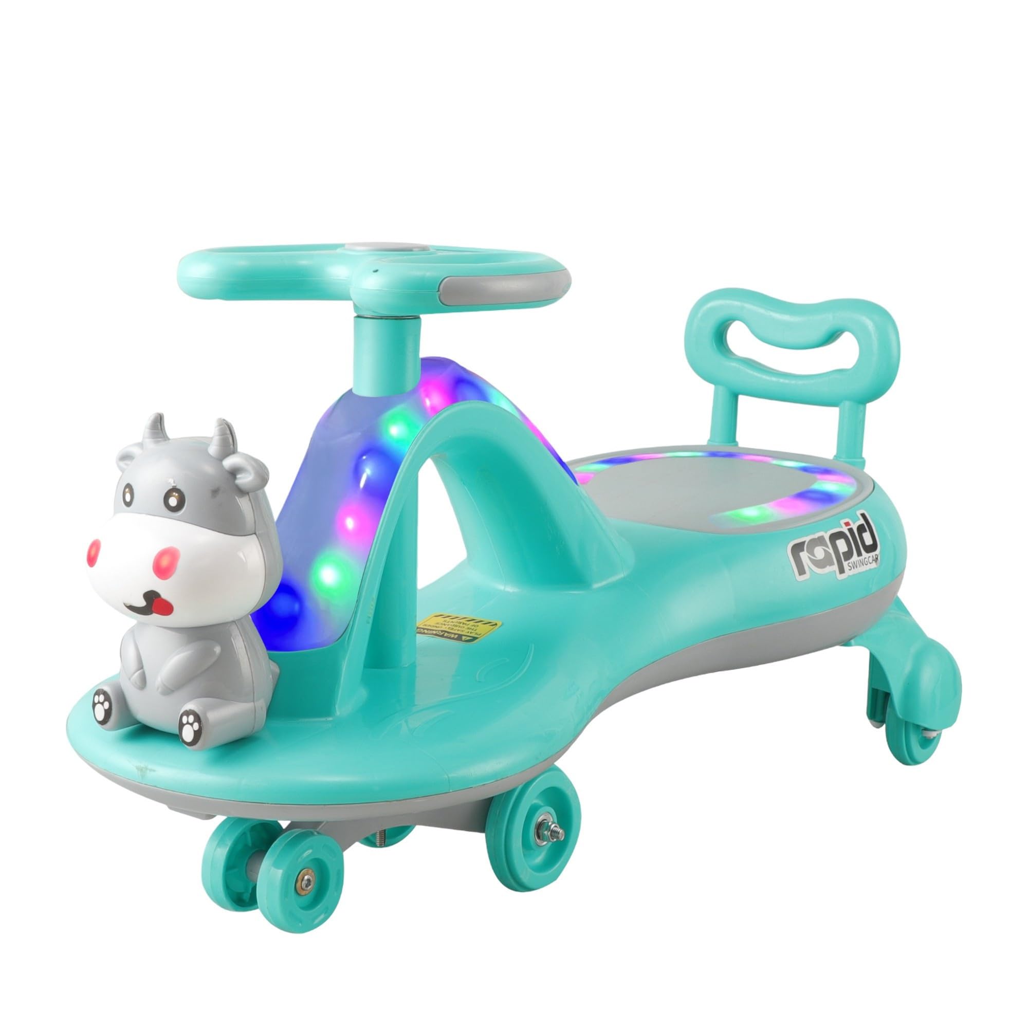 Babyzon Premium Panda Rapid Swing Magic Car| Toys for Kids Girl Boy|Dashing Lights Music Rideons & Wagons Non Battery Operated Ride On Grean Cyan (B0D9BXD59H) Amazon Price History, Amazon Price Tracker