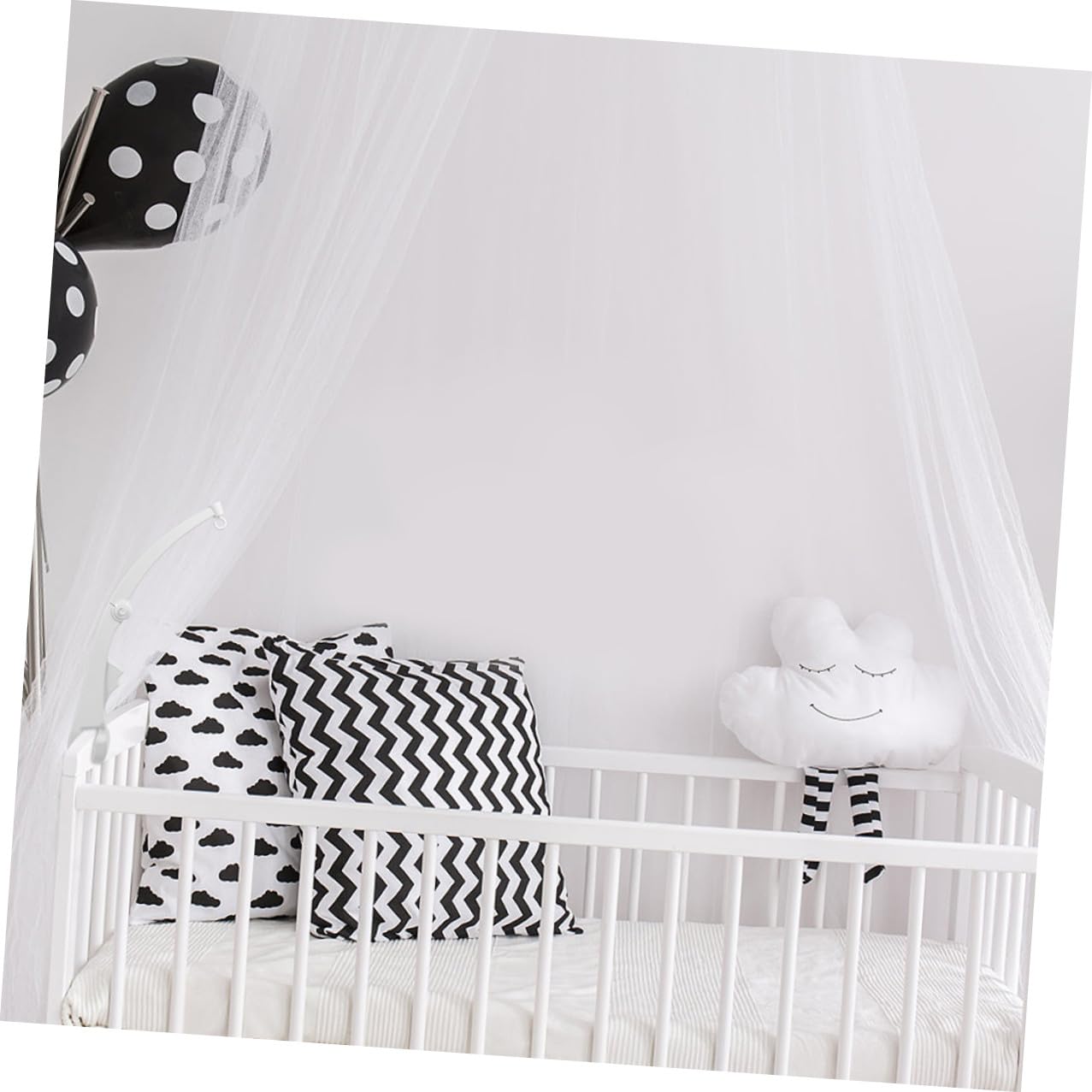 Móvil para Cuna de Ñiño Brazo Portamóvil de Plástico Seguro, Soporte Ajustable para Cuna, Decoración Musical para Recién Nacidos y Bebés, 2 Piezas para Habitación Infantil