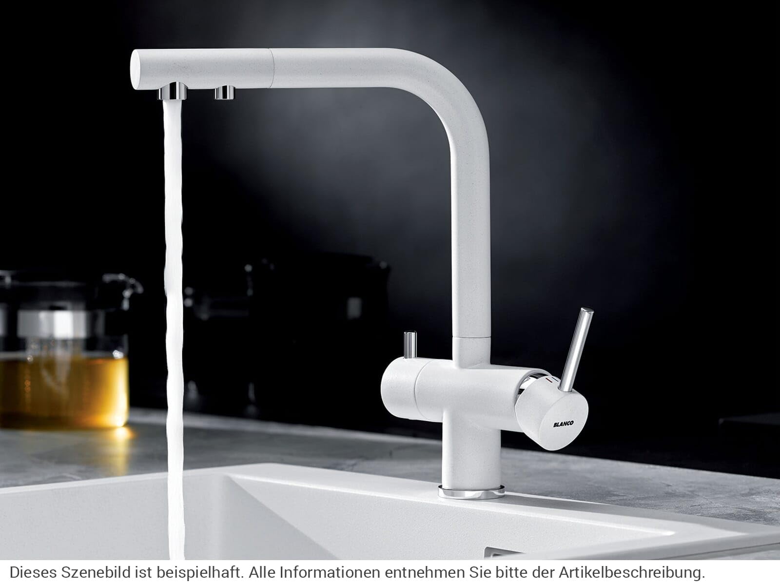 BLANCO FONTAS II Filter | Küchenarmatur in chrom | Hochdruck | Rückflussverhinderer | Keramik Kartusche | Gesicherte Wasserqualität & wassersparend | Filter wird zusätzlich benötigt | [16x25,3x30 cm]