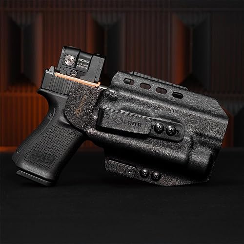 Miniatura 90 de GRITR Omni IWB/OWB Kydex - Funda modular para Sig, Glock, Springfield, Walther, S&W, Canik y más, accesorio ambidiestro para pistola EDC con corte