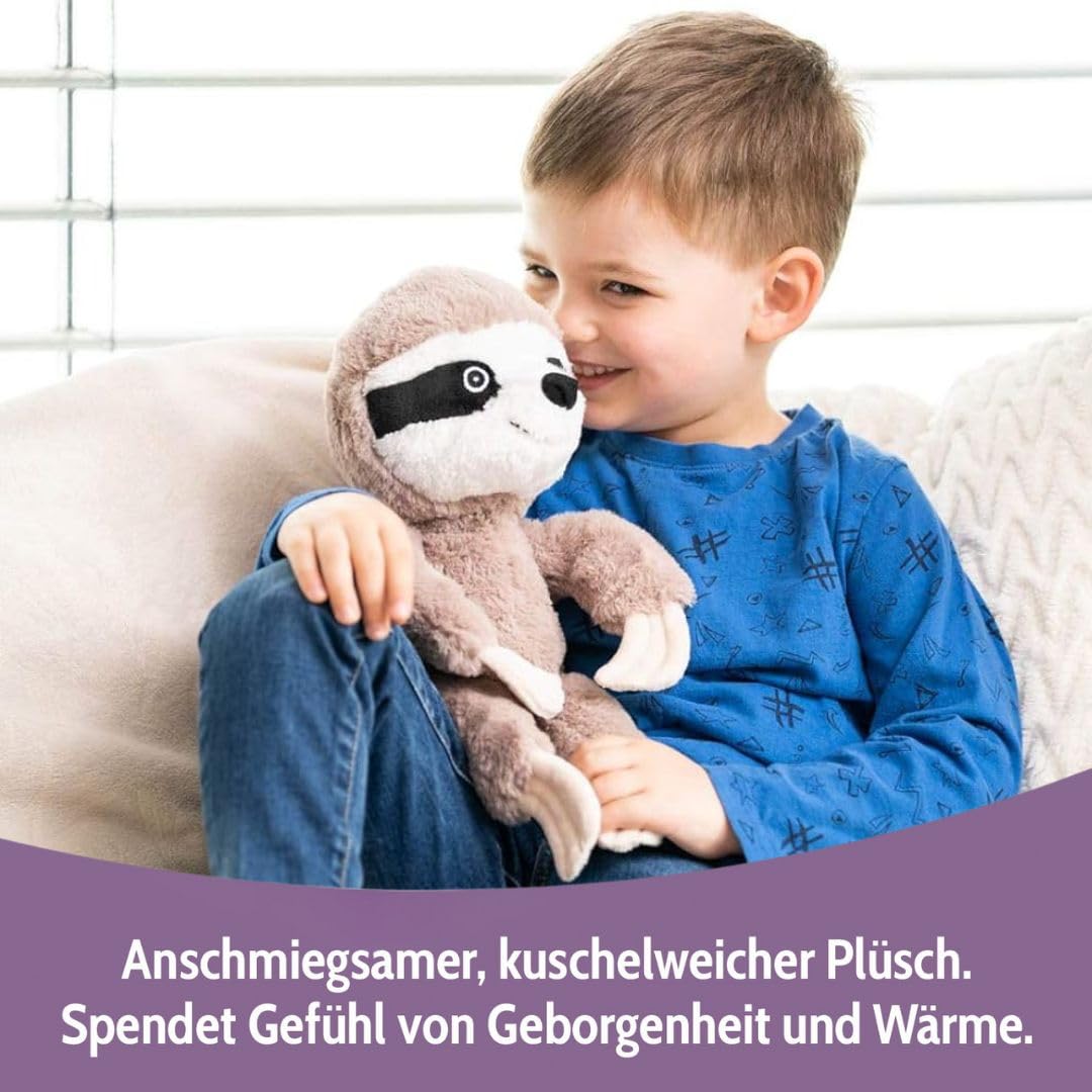 Habibi Plush Premium – 1947 leniwiec, z wyjmowaną poduszką z ziarnami – termoizolująca/poduszka rozgrzewająca do podgrzewania w kuchence mikrofalowej/piekarniku..