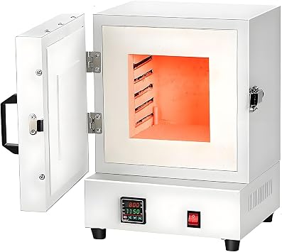 Lab Equipment Digital Display Burnout Furnace,2000W Electric kiln 1150C Metal Melting Furnace,Muffle Oven,Compact Tabletop Design, for DIY Projects