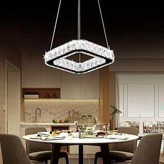 Lustre Pendente Moderno Luxo Cristal K9 (Prateado, Quadrado 38x38cm) - Produto 8 mais recomendado com 4.7 estrelas
