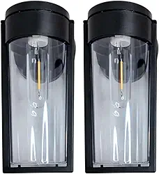 Arandela Solar LED Parede IP65 Kit 2 Luminárias Prova D'água Muro/Varanda Autonomia 8 Horas