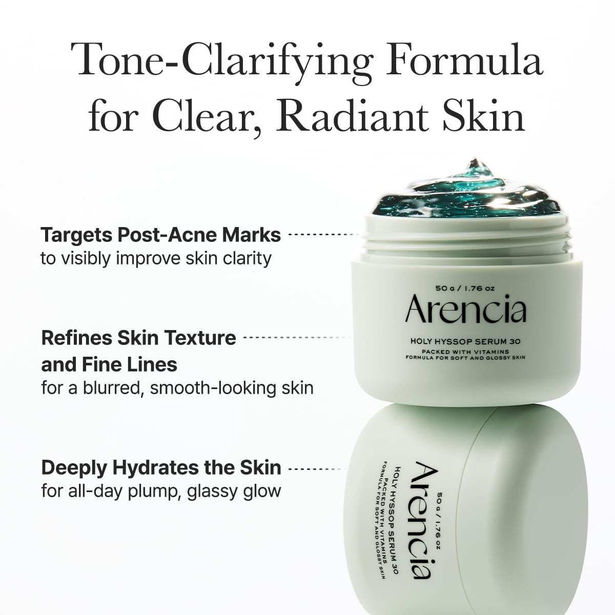 Arencia Glow Hyssop Overnight Face Mask Serum - hydrating & Anti-Aging Serum for younger looking Korean Glass Skin, Vitamin A, C, E, Niacinamide, Peptide - Image 4
